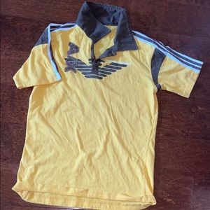 Armani Exchange Yellow Collared Shirt